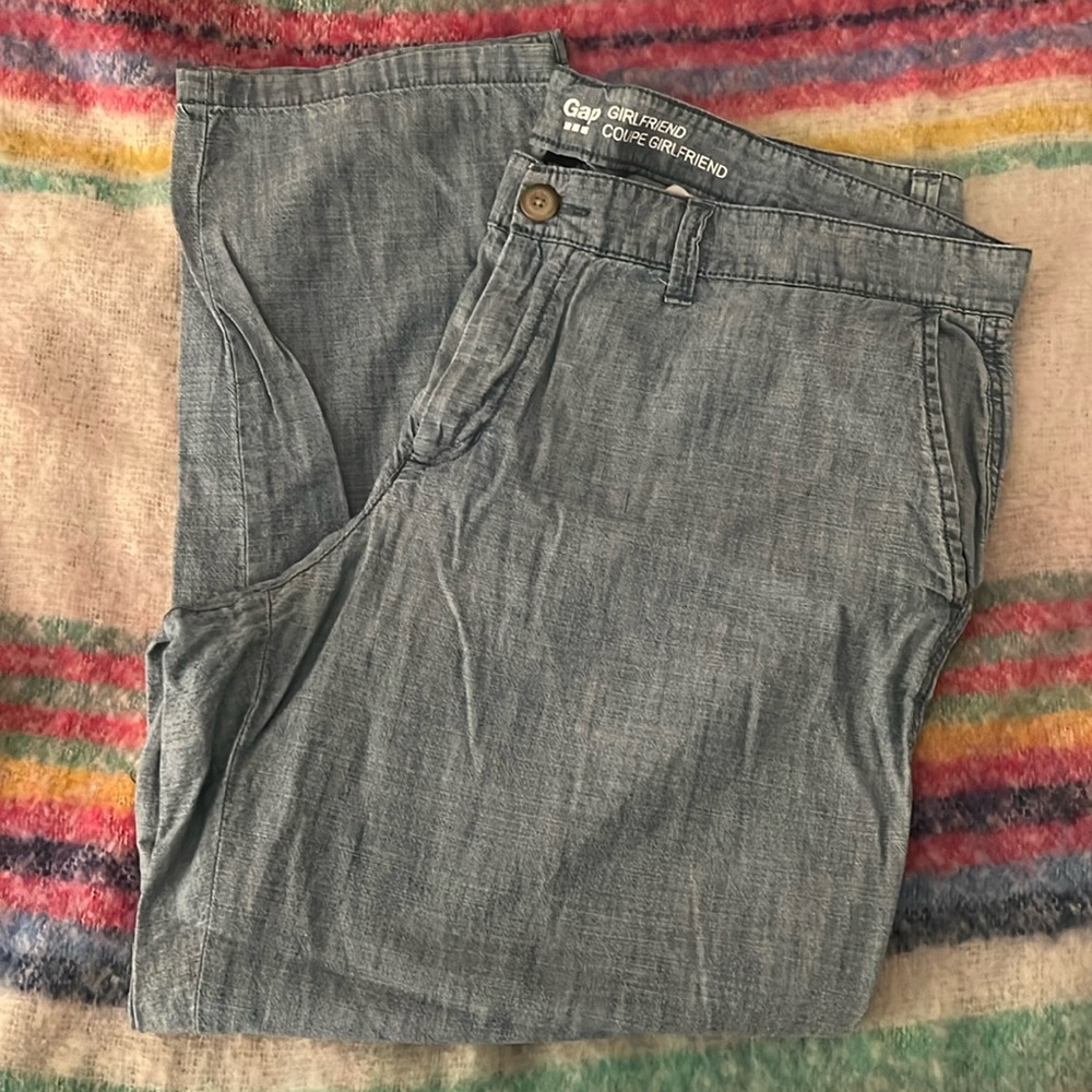 GAP girlfriend light chambray pants